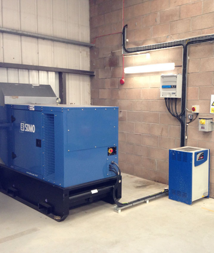Image of a generator electrical installation for emergency services / RNLI by Enhanced Power Services Ltd
